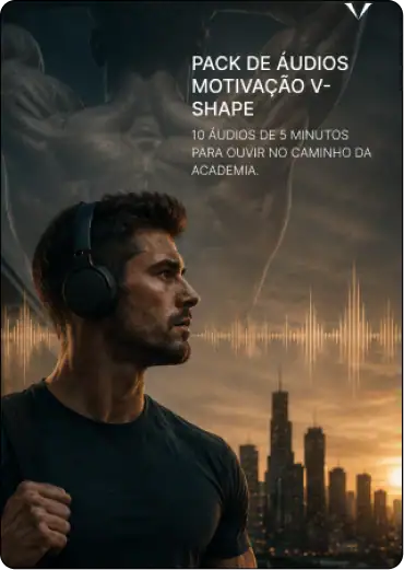 Áudio motivacional V-Shape para treinos de 5 minutos.